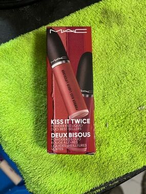 MAC Cosmetics Powder Kiss Liquid Lipstick Duo - Deep Red Shades